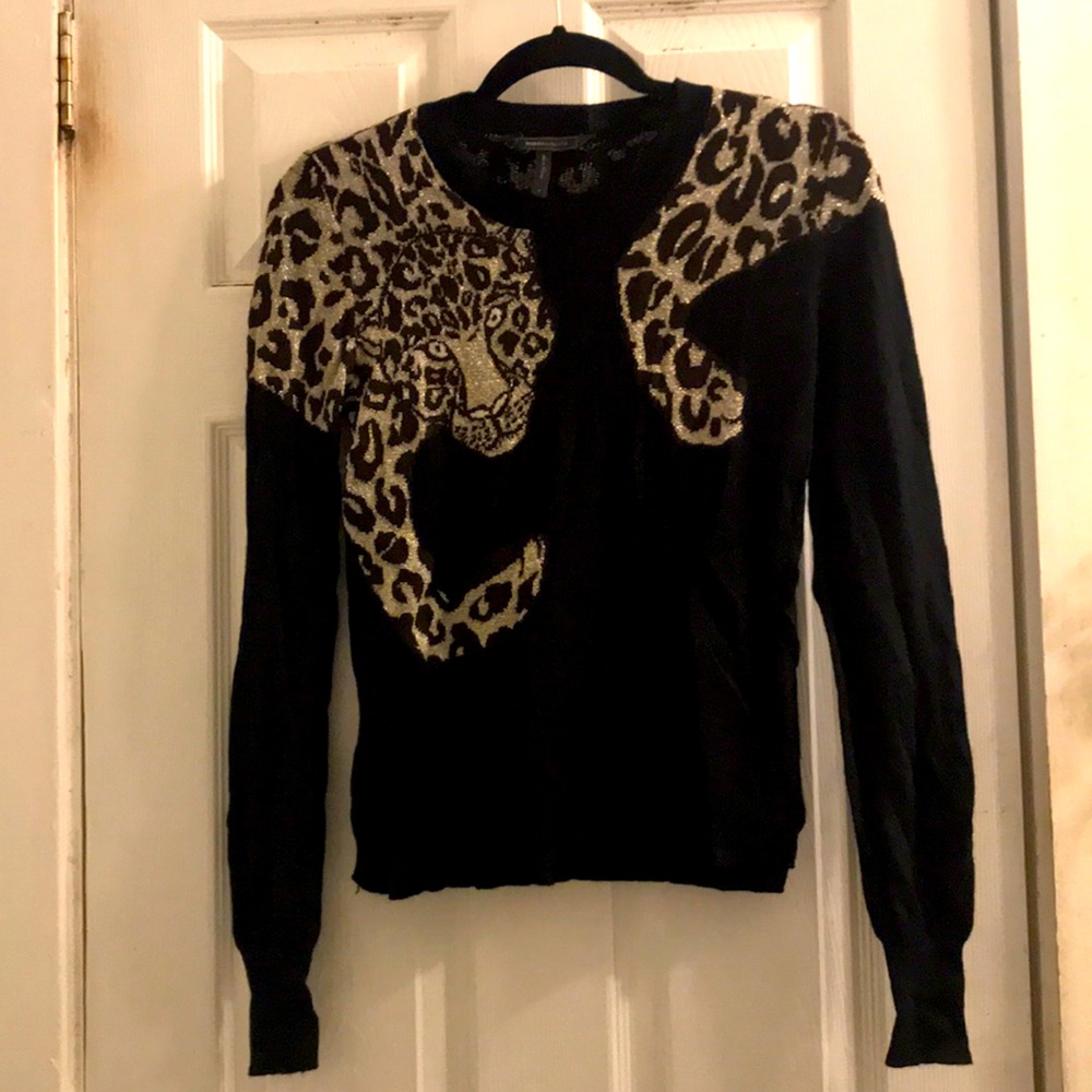 BCBGMAXAZRIA Leopard Sweater